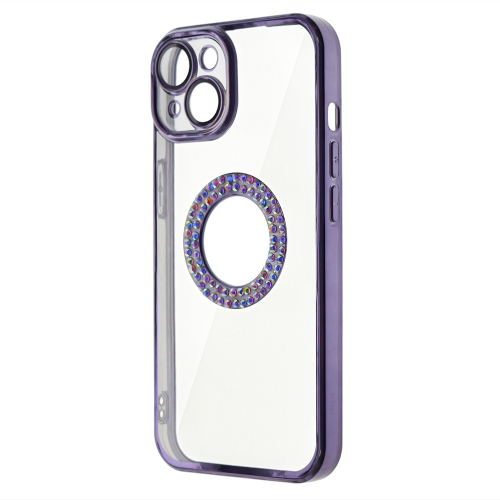 Силиконов калъф Diamond за iPhone 15 Plus, Лилав