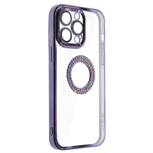 Силиконов калъф Diamond за iPhone 15 Pro Max, Лилав