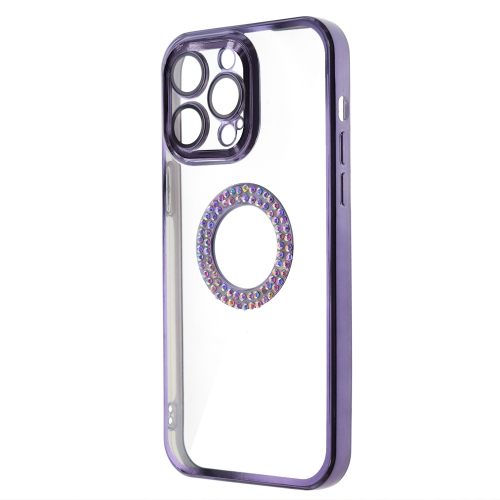 Силиконов калъф Diamond за iPhone 15 Pro Max, Лилав