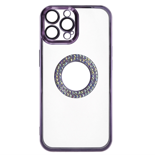 Силиконов калъф Diamond за iPhone 15 Pro Max, Лилав