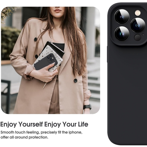Силиконов калъф LUX Silicone за iPhone 14 Pro Max, Черен