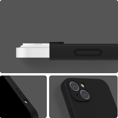 Силиконов калъф LUX Silicone за iPhone 15, Черен