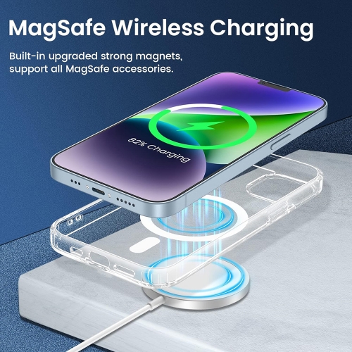 Удароустойчив калъф MagSF IPhone 13, Прозрачен