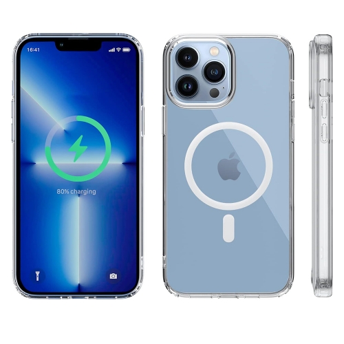 Удароустойчив калъф MagSF за iPhone 13 Pro, Прозрачен