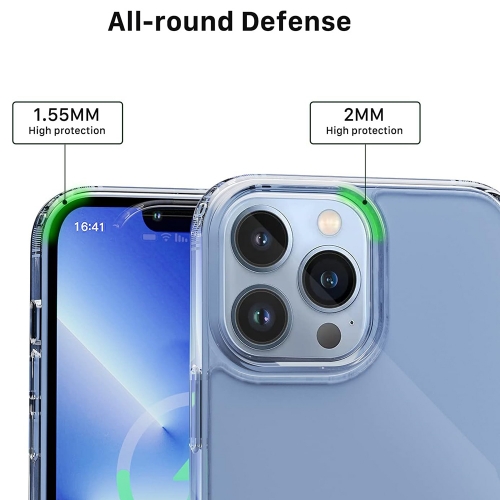 Удароустойчив калъф MagSF за iPhone 13 Pro, Прозрачен
