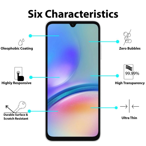Стъклен Протектор 5D Full Glue за Samsung Galaxy A05S, Черен