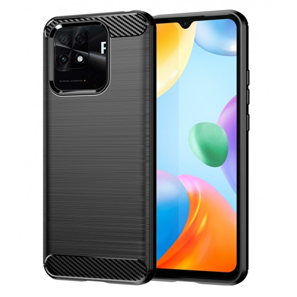 Силиконов Калъф Carbon за Xiaomi Poco C40, Черен