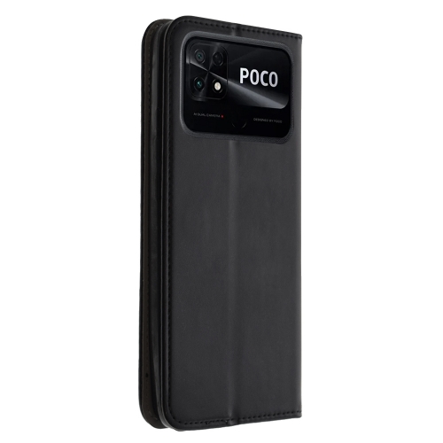 Калъф Тефтер Magnetic за Xiaomi Poco C40, Черен