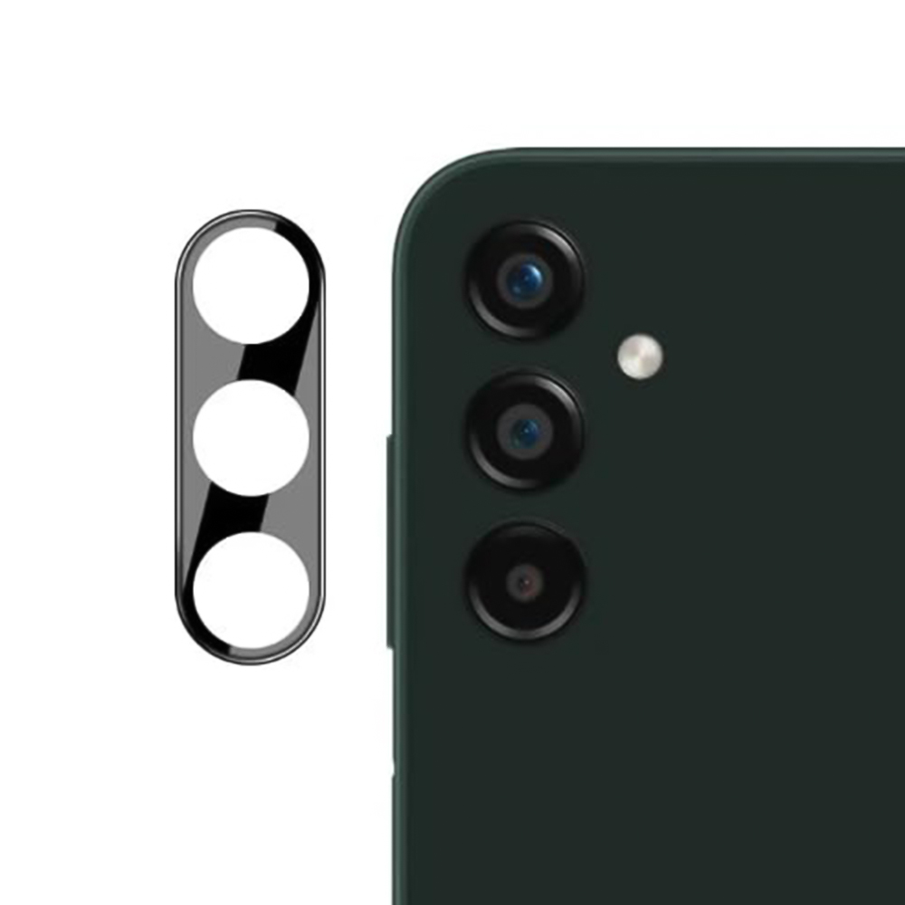 Стъклен протектор за камерата на Samsung Galaxy A15, Черен