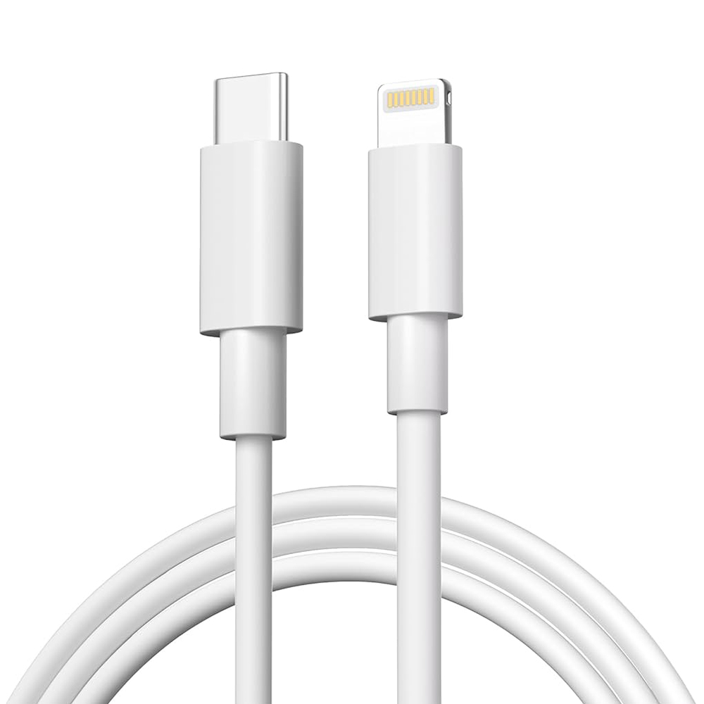 Кабел OBAL-ME Fast Charge от USB-C към Lightning, 1m, Бял