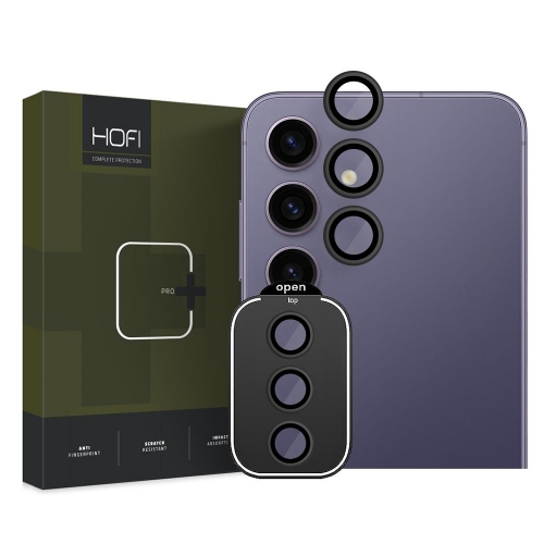 Стъклен Протектор HOFI Camring Pro Plus за камерата на Samsung Galaxy S24, Черен