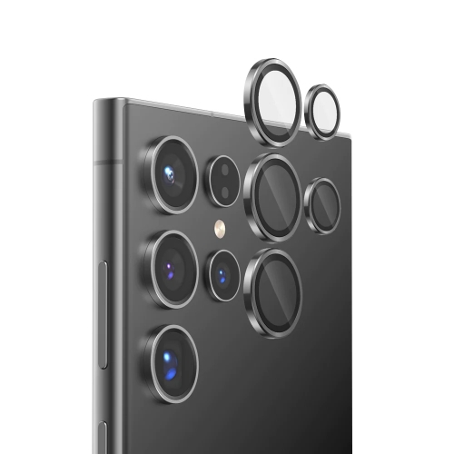 Стъклен Протектор HOFI Camring Pro Plus за камерата на Samsung Galaxy S24 Ultra, Черен