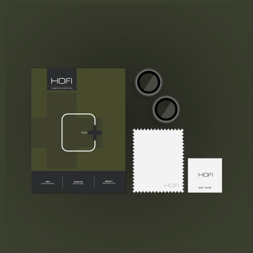 Стъклен Протектор HOFI Camring Pro Plus за камерата на iPhone 15 / 15 Plus, Черен