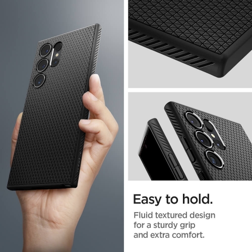 Удароустойчив Калъф Spigen Liquid Air за Samsung Galaxy S24 Ultra, ACS07287, Matte, Черен