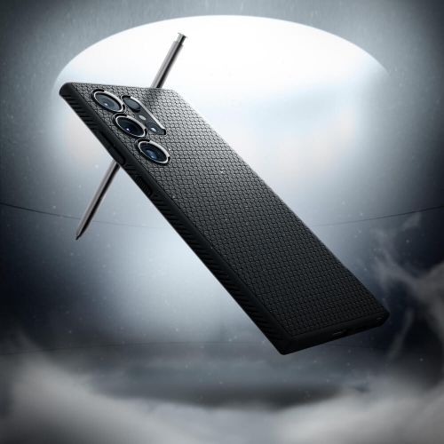 Удароустойчив Калъф Spigen Liquid Air за Samsung Galaxy S24 Ultra, ACS07287, Matte, Черен