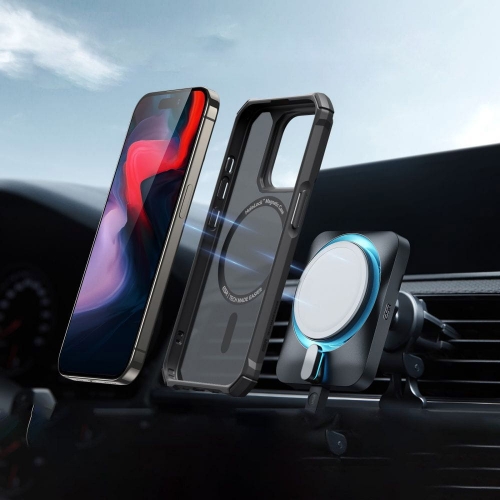 Удароустойчив калъф ESR Air Armor Halolock MagSafe за iPhone 15 Pro, Черен