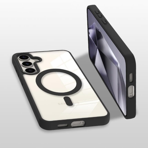 Удароустойчив калъф Acrylic Color MagSF за Samsung Galaxy S24, Черен