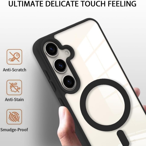 Удароустойчив калъф Acrylic Color MagSF за Samsung Galaxy S24, Черен