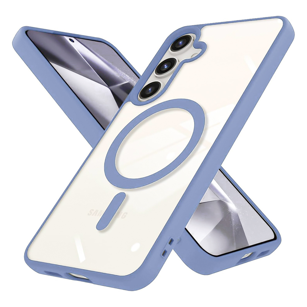 Удароустойчив калъф Acrylic Color MagSF за Samsung Galaxy S24 Plus, Светло син