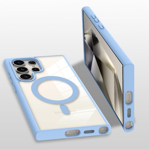 Удароустойчив калъф Acrylic Color MagSF за Samsung Galaxy S24 Ultra, Светло син