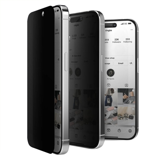 Стъклен Протектор PRIVACY за iPhone 15 Plus, 5D Full Glue, Черен