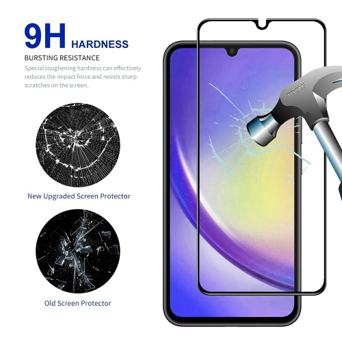 Стъклен Протектор 5D Full Glue за Samsung Galaxy A25 5G, Samsung A24 4G, Черен