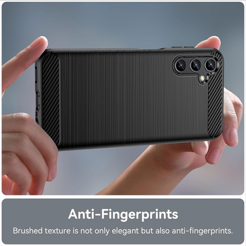 Силиконов Калъф Carbon Fibre Brushed за Samsung Galaxy A25 5G, Черен