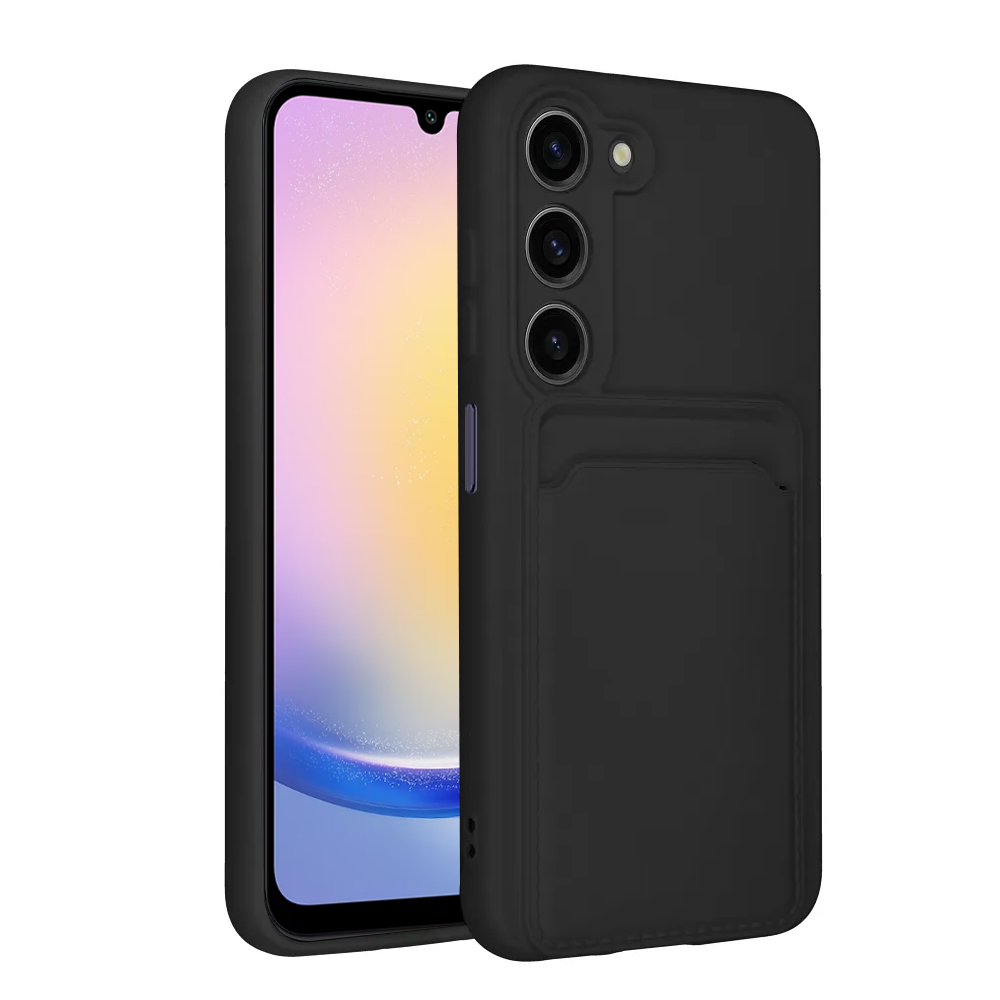 Силиконов калъф Card Slot за Samsung Galaxy A25, Черен