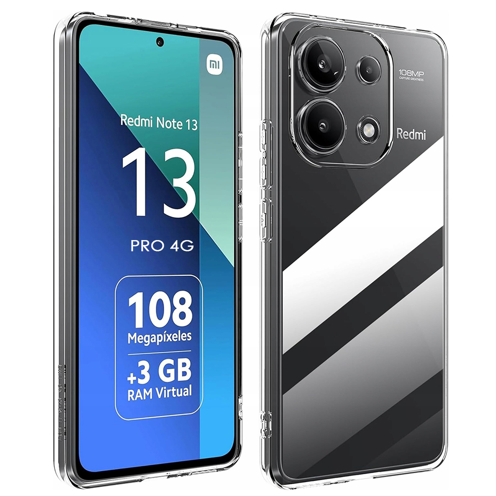Силиконов калъф за Xiaomi Redmi Note 13 Pro 4G, 2mm, camera protection, Прозрачен