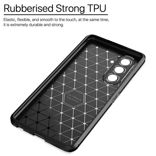 Силиконов калъф Carbon Fiber Texture за Samsung Galaxy A14, Черен