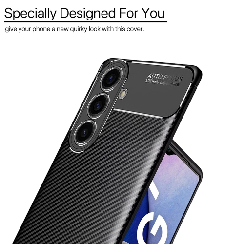 Силиконов калъф Carbon Fiber Texture за Samsung Galaxy A14, Черен
