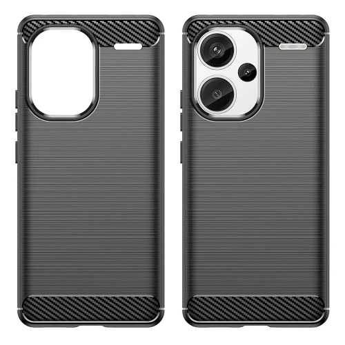 Силиконов Калъф Techsuit Carbon Fibre Brushed за Xiaomi Redmi Note 13 Pro Plus 5G, Черен