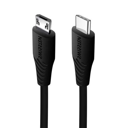 Кабел SWISSTEN  USB-C към Micro USB, 1.0 m, Черен