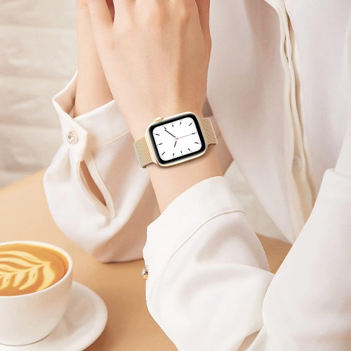 Метална каишка SWISSTEN за Apple Watch 1/2/3/4/5/6/7/SE 38/40/41mm, Златист