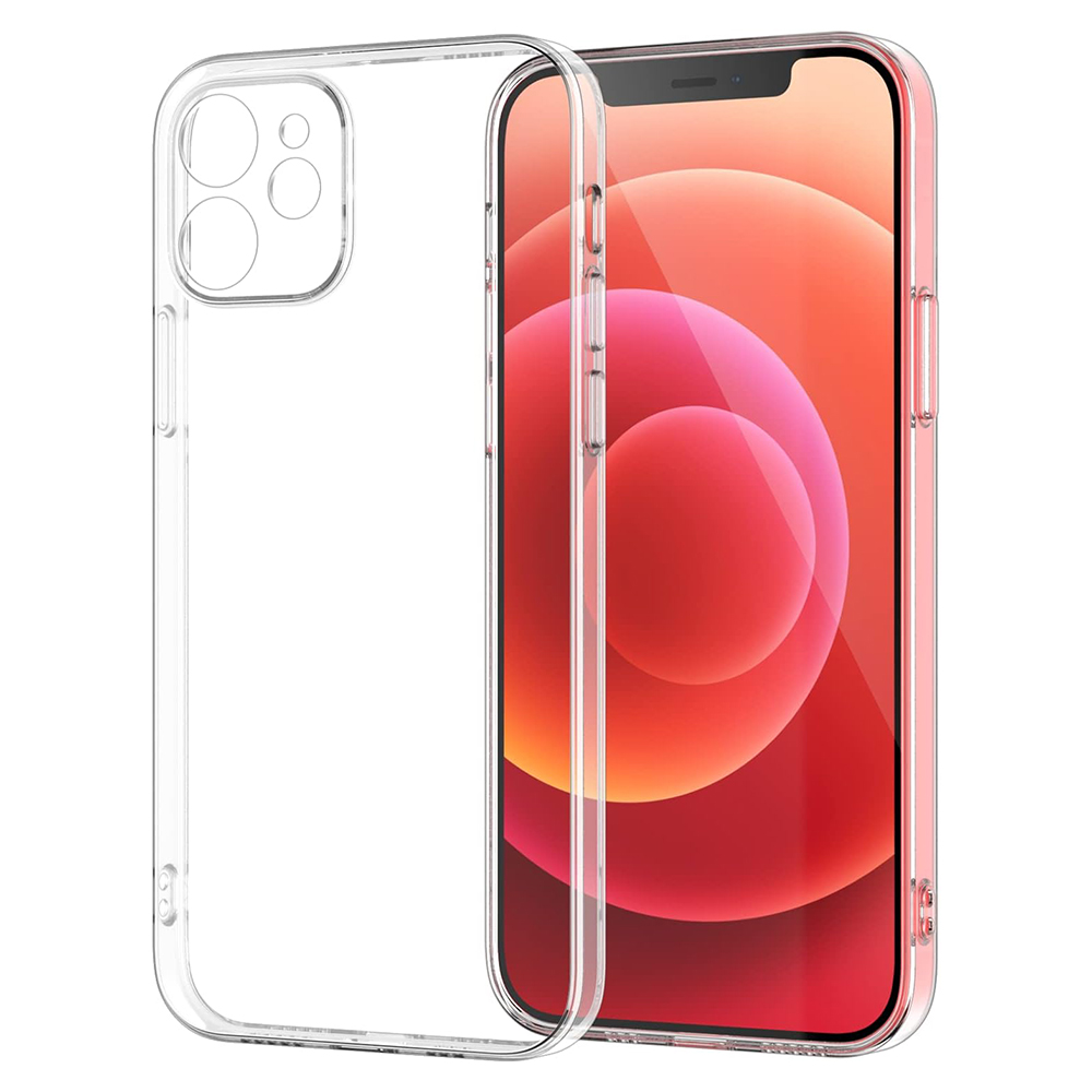 Силиконов калъф за iPhone 12, Прозрачен