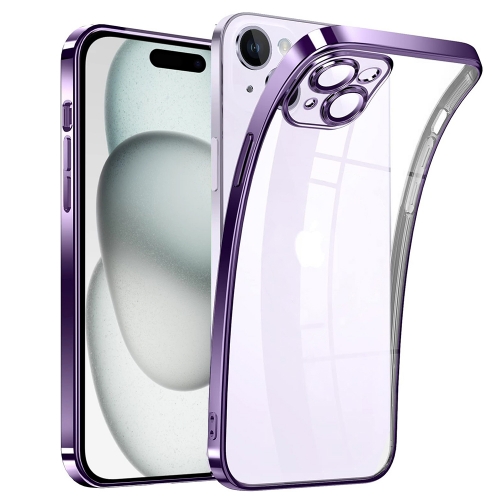 Силиконов калъф Luxury за iPhone 15, Лилав