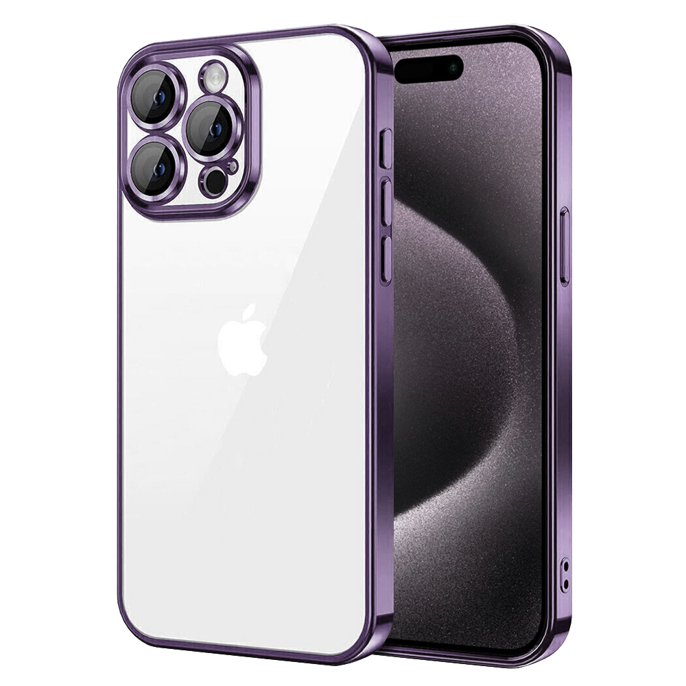 Силиконов калъф Luxury за iPhone 15 Pro, Лилав