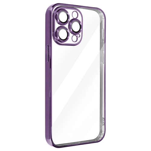 Силиконов калъф Luxury за iPhone 15 Pro, Лилав