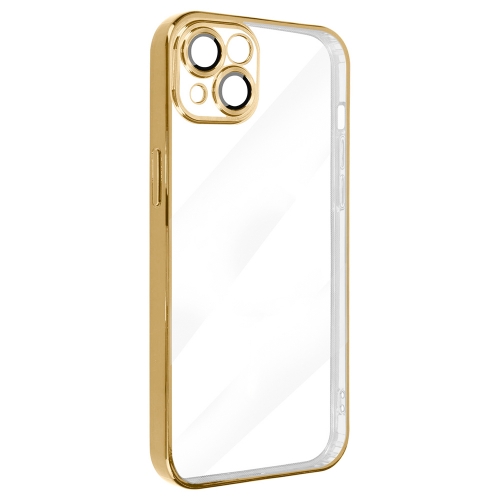 Силиконов калъф Luxury за iPhone 15, Златист