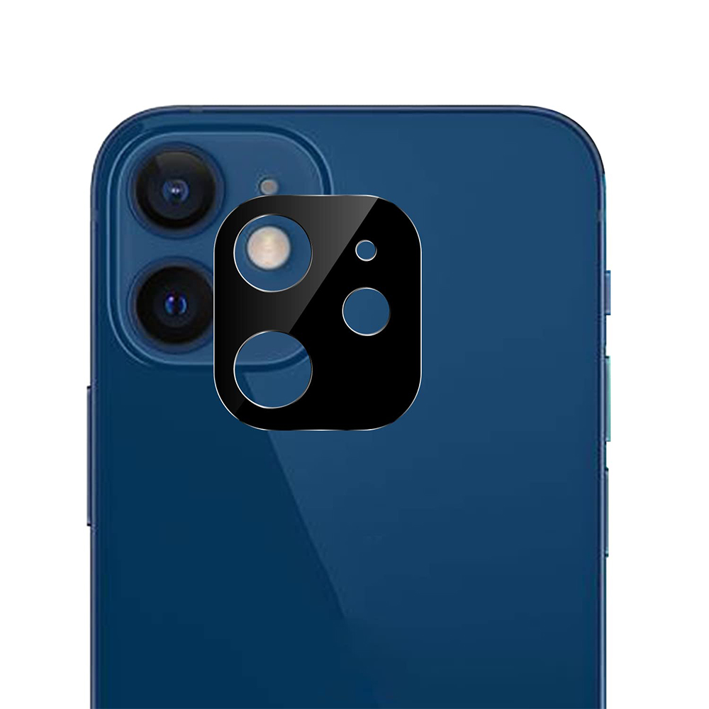 Стъклен Протектор 3D за камерата на  iPhone 12, Черен