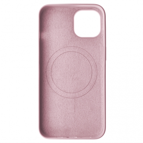Пластмасов калъф Mag Leather за iPhone 13, Светло розов