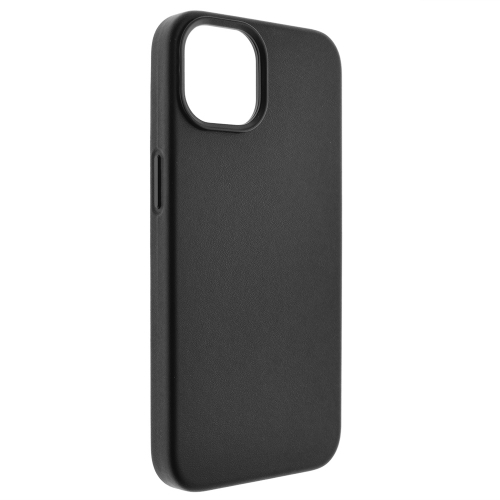 Пластмасов калъф Mag Leather за iPhone 14, Черен