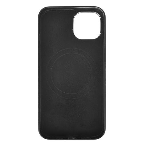 Пластмасов калъф Mag Leather за iPhone 14, Черен