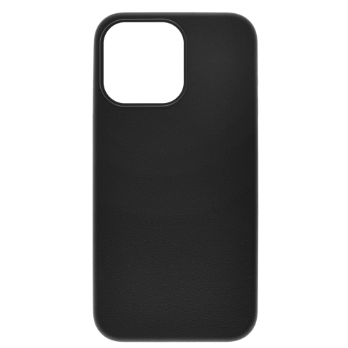 Пластмасов калъф Mag Leather за iPhone 15 Pro Max, Черен