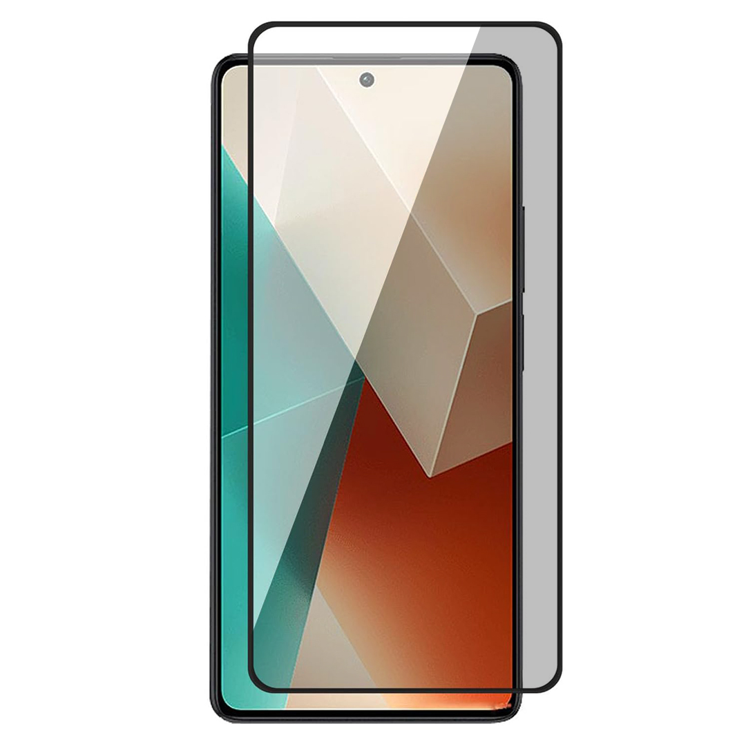Стъклен протектор 5D Full Glue Privacy за Xiaomi Redmi Note 13 5G, Черен