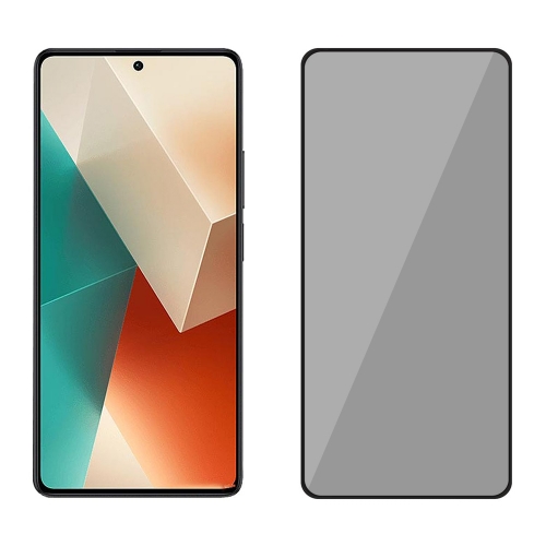 Стъклен протектор 5D Full Glue Privacy за Xiaomi Redmi Note 13 5G, Черен
