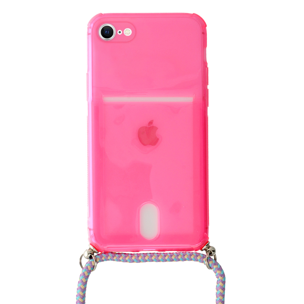 Силиконов калъф Strap Fluo Case за iPhone 7 / 8/SE 2020/SE 2022, Розов