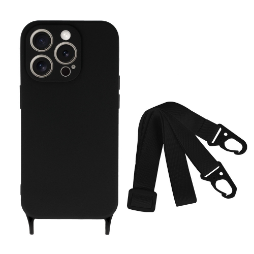 Силиконов калъф Strap D2 Silicone за iPhone 13 Pro, Черен