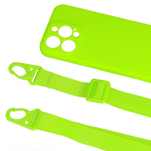 Силиконов калъф Strap D2 Silicone за iPhone 13 Pro, Зелен