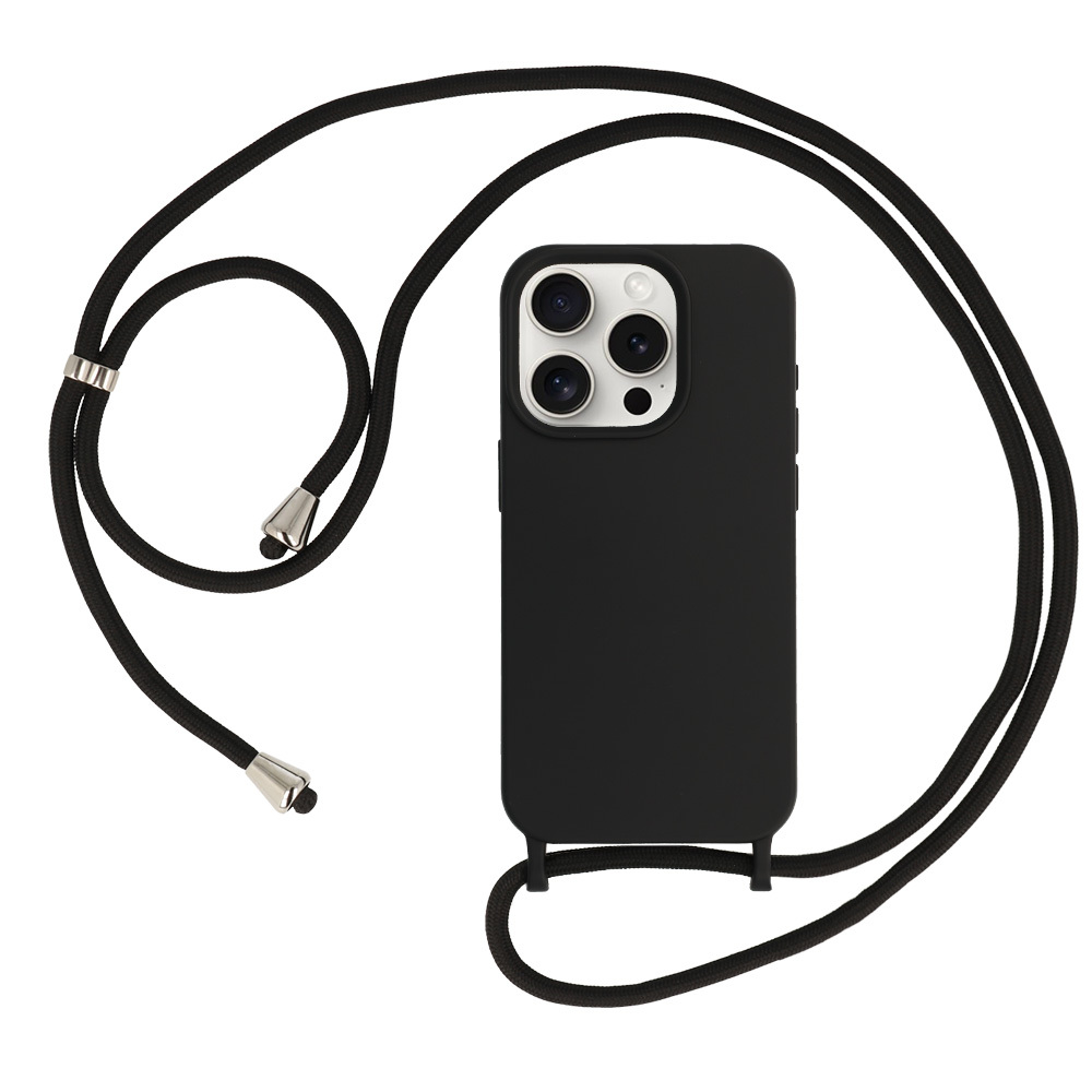 Силиконов калъф Strap Silicone за iPhone 14 Pro, Черен